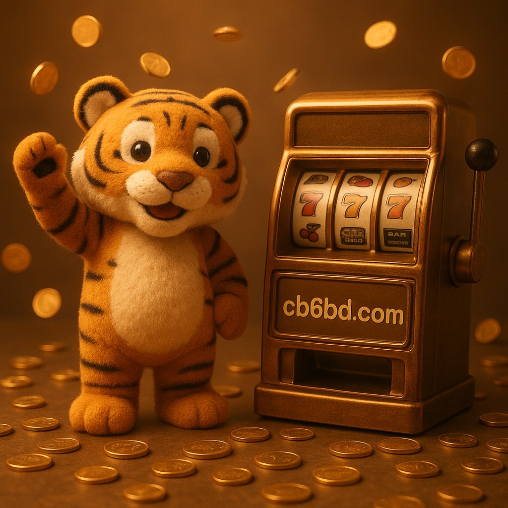 আর্কেড জয়ের আনন্দে উচ্ছ্বসিত একটি বাঘশাবক